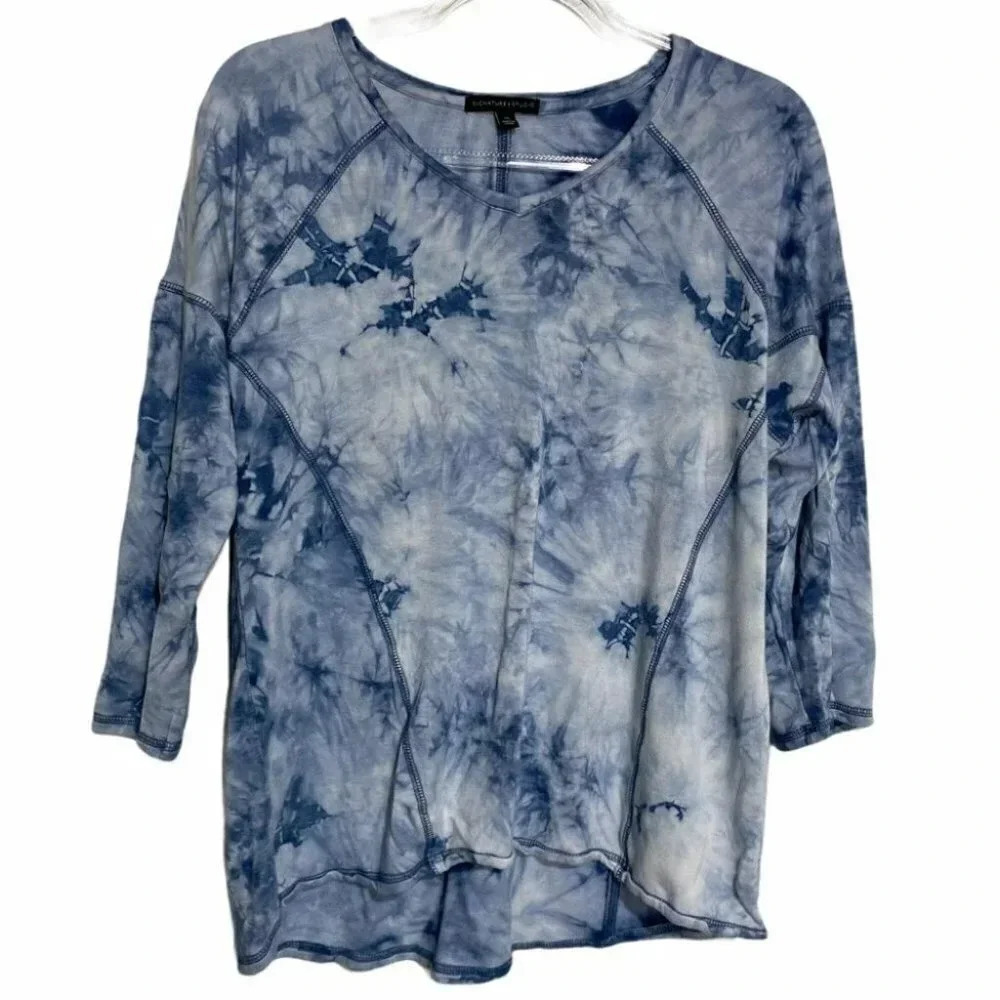 Signature‎ Studio XL blue tie dyed top